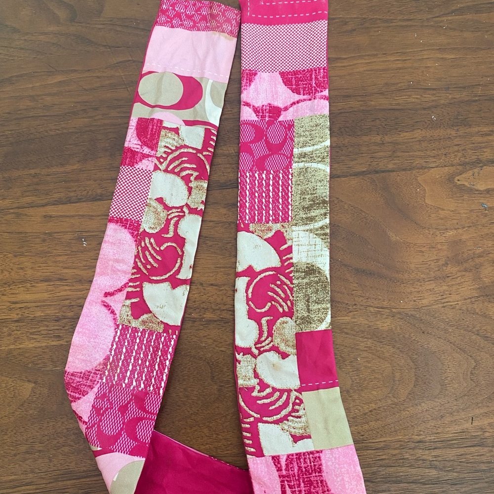 Coach Hot Pink Silk Scarf - Picture 2 of 3